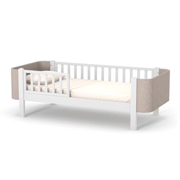 Jednolůžková postel Zukko Soft Gekko 190x80. Cappuccino / Bílá